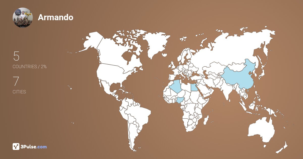 Armando Saavedra's Travel Map Image