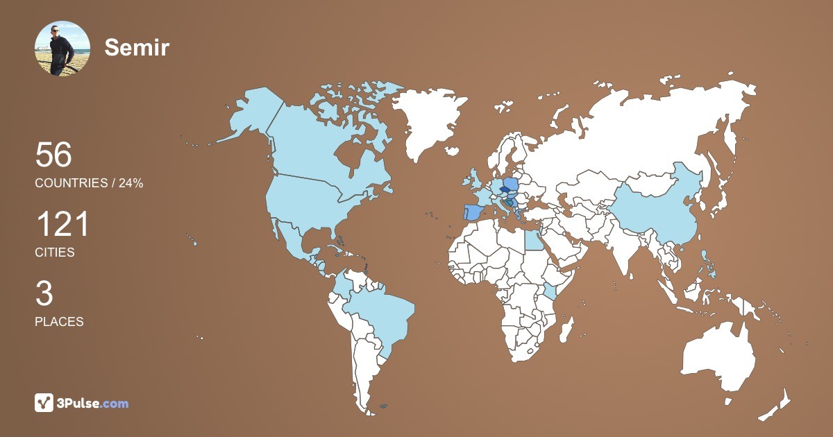 Semir Ibra's Travel Map Image