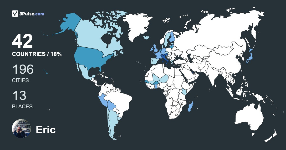 Eric Facon's Travel Map Image