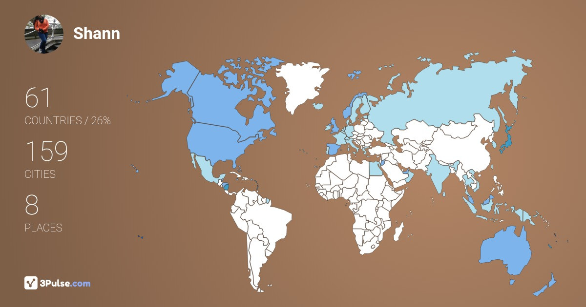 Shann Aly's Travel Map Image