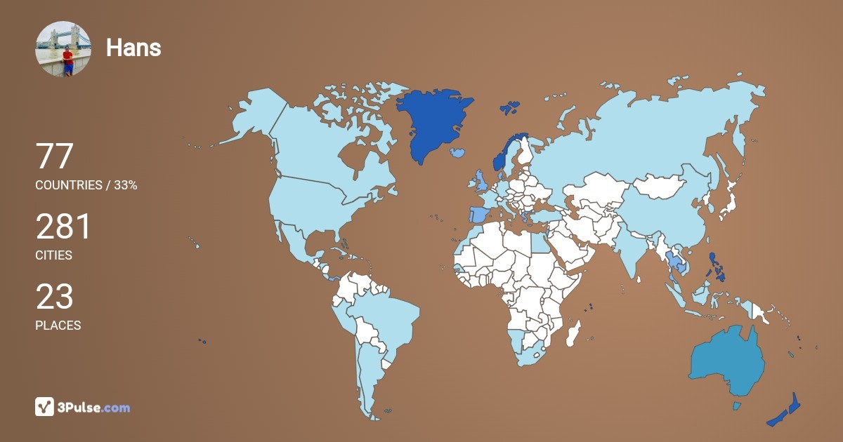 Hans Musico's Travel Map Image