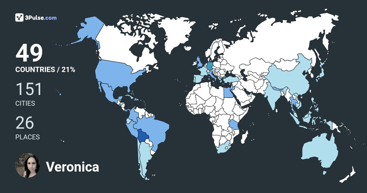 Veronica TC's Travel Map Image