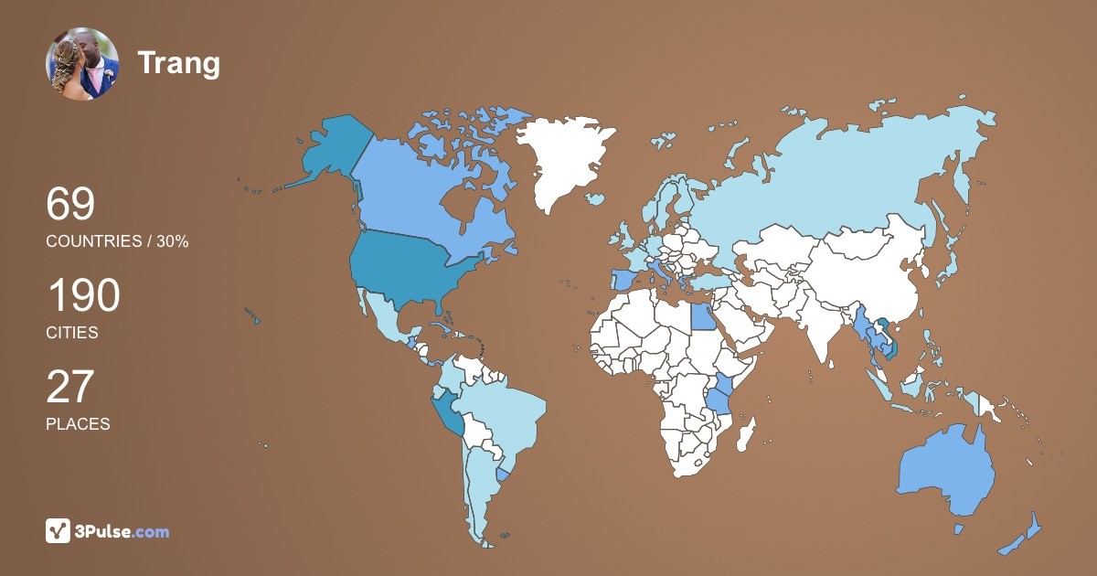 Trang Huynh's Travel Map Image