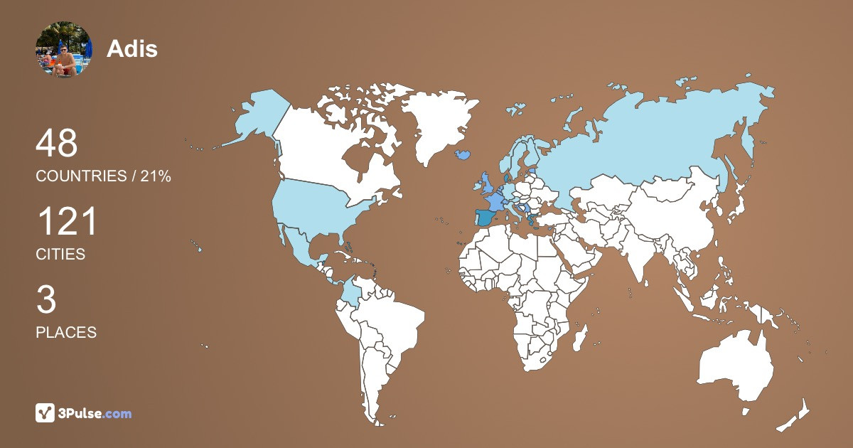 Adis Zehi's Travel Map Image