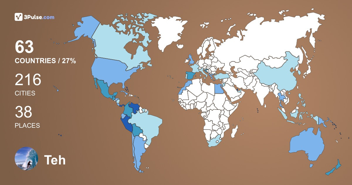 Teh Chung's Travel Map Image