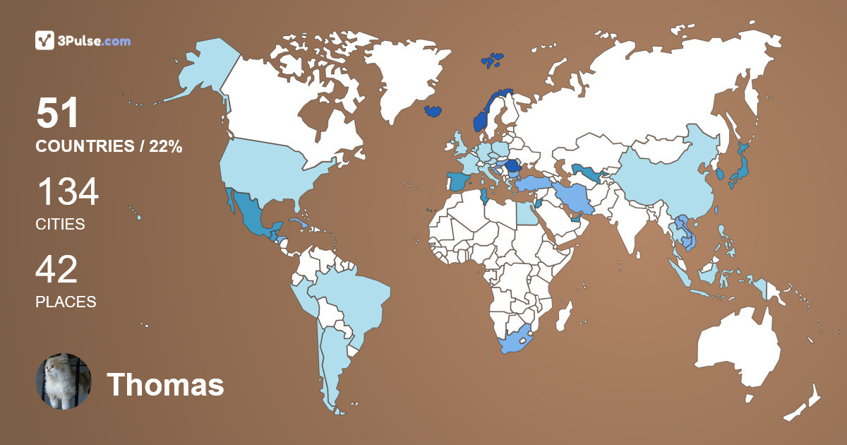 Изображение Карты путешествий Thomas Tomcat