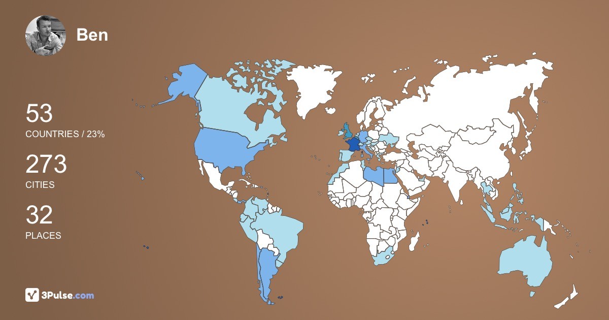 Изображение Карты путешествий Ben Meunier