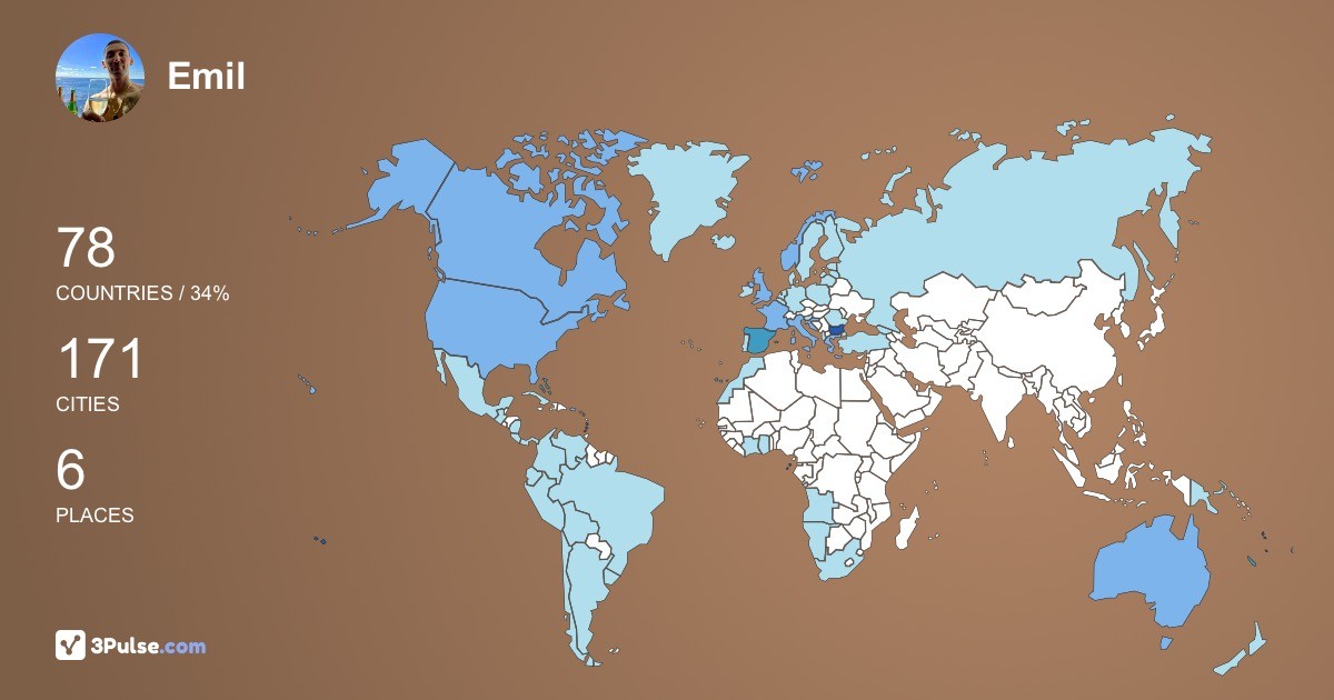 Emil Georgiev's Travel Map Image