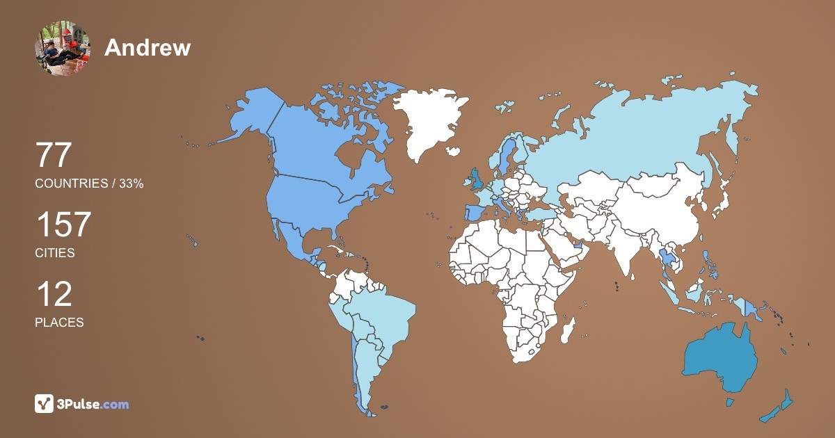 Изображение Карты путешествий Andrew Abrenica