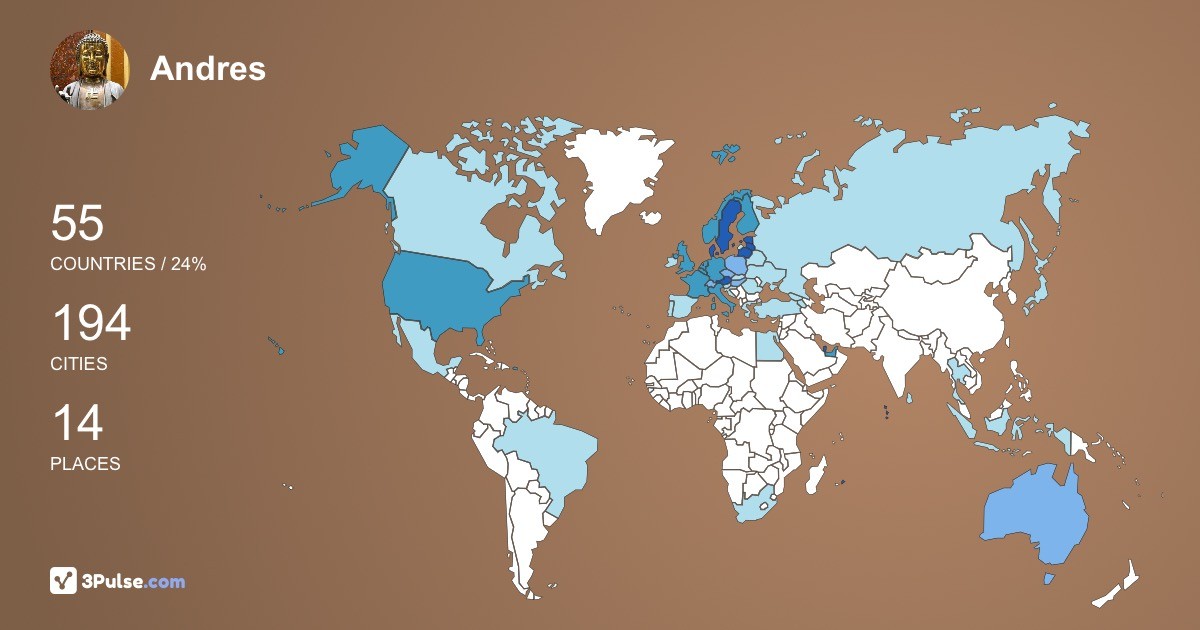 Изображение Карты путешествий Andres Kesker