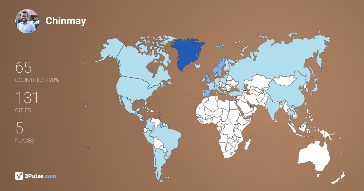Изображение Карты путешествий Chinmay Patil