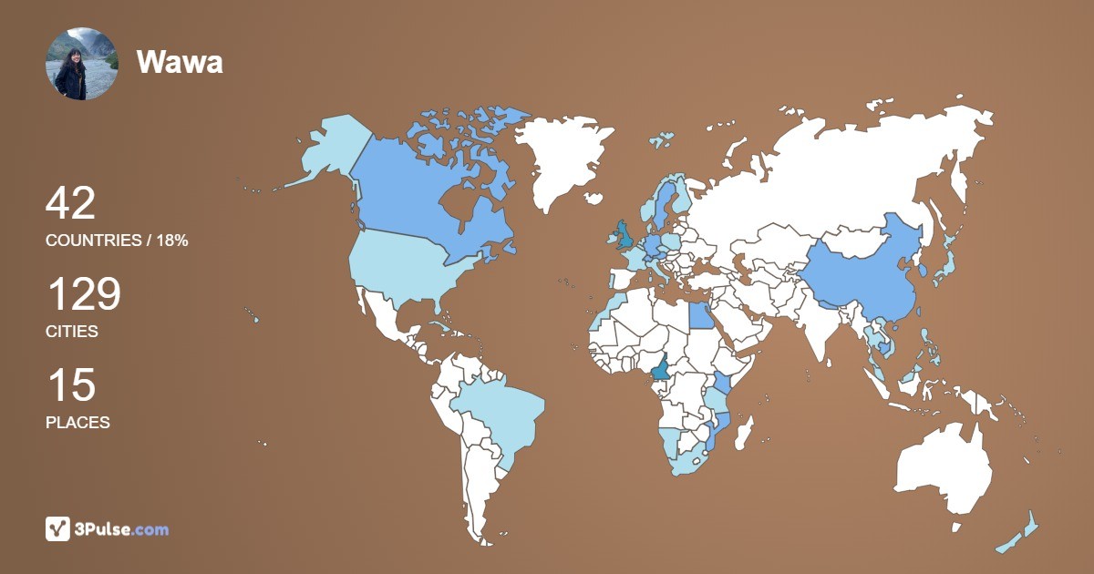 Wawa Lok's Travel Map Image