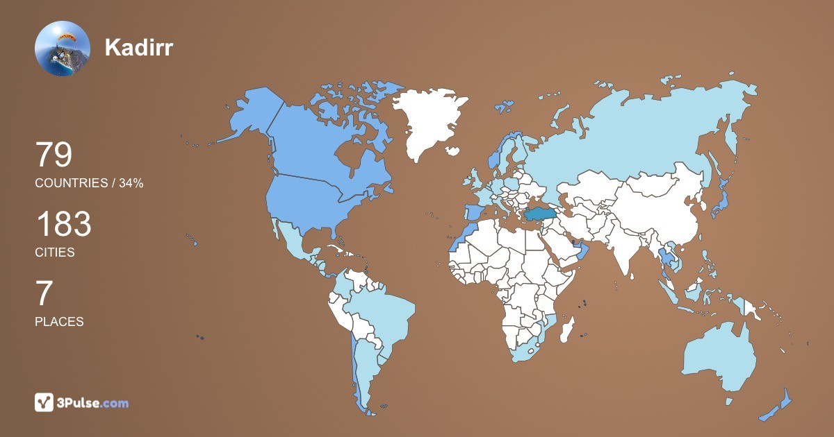 Kadirr Tazegn's Travel Map Image