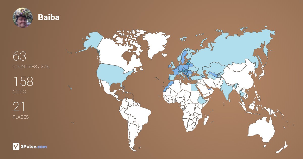 Baiba Livina's Travel Map Image
