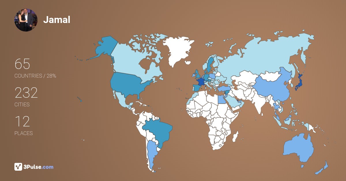Jamal Safa's Travel Map Image