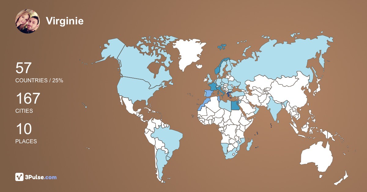 Изображение Карты путешествий Virginie Baudequin