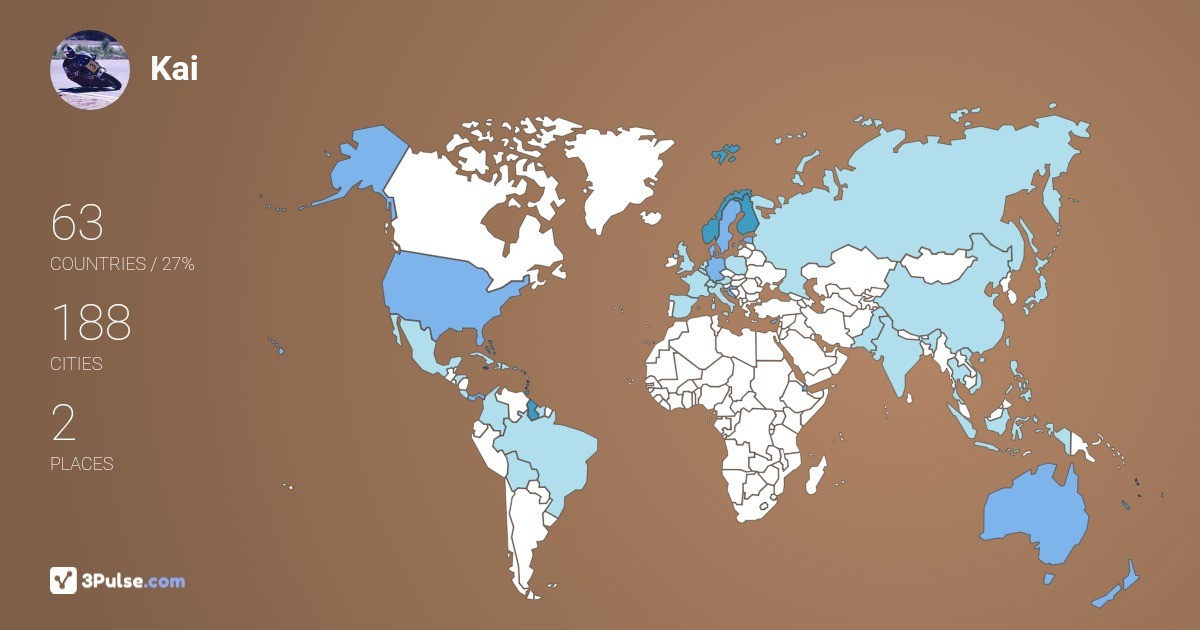 Изображение Карты путешествий Kai Mkiniemi