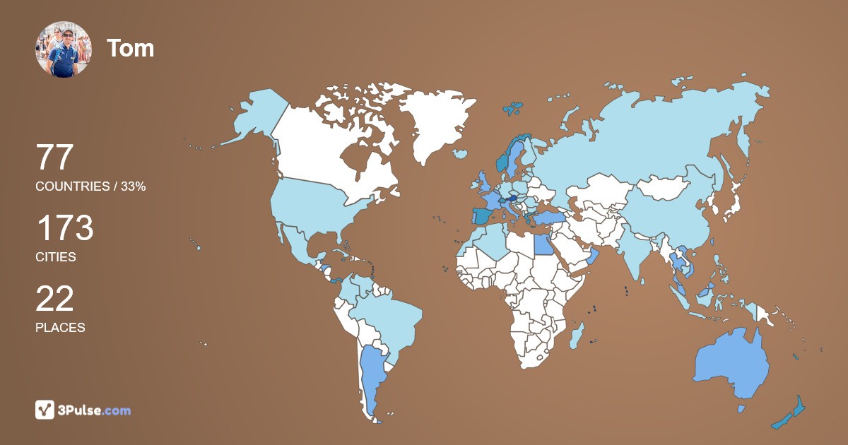 Изображение Карты путешествий Tom Lindner