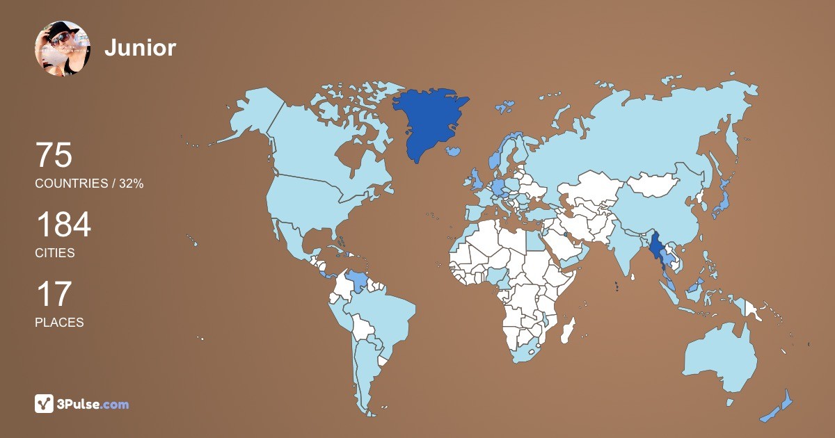 Junior Lay's Travel Map Image