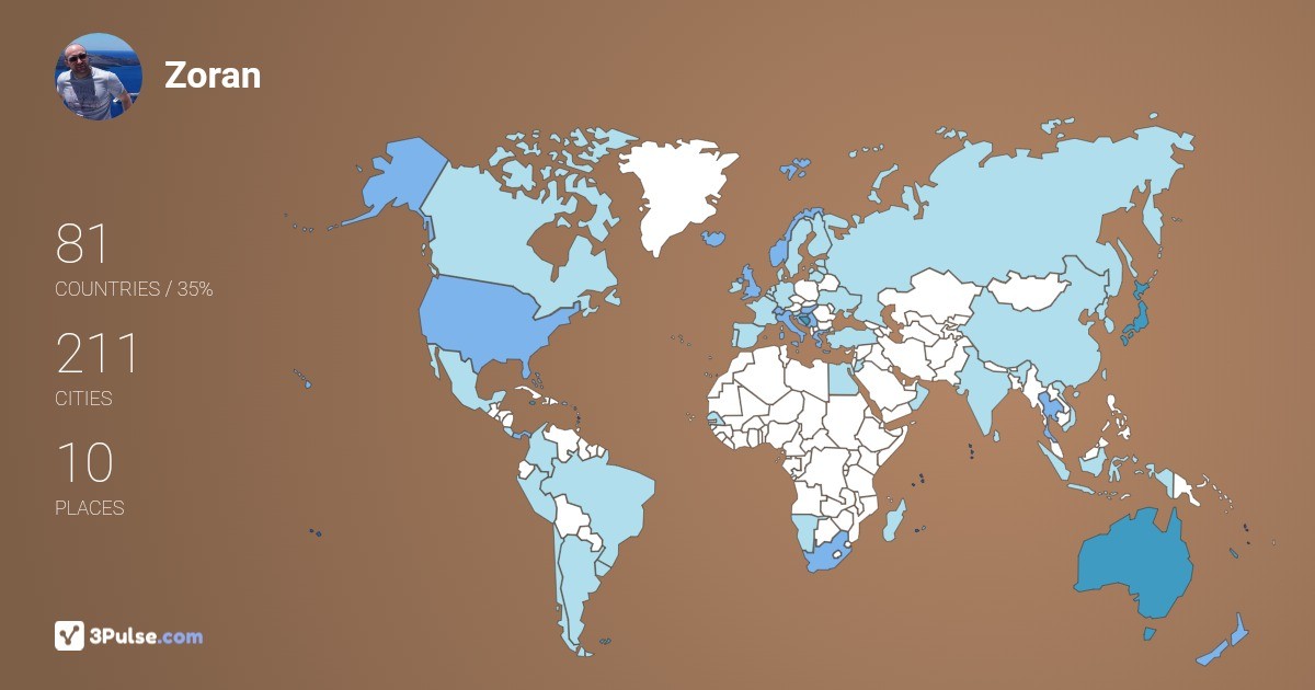 Изображение Карты путешествий Zoran Lukic
