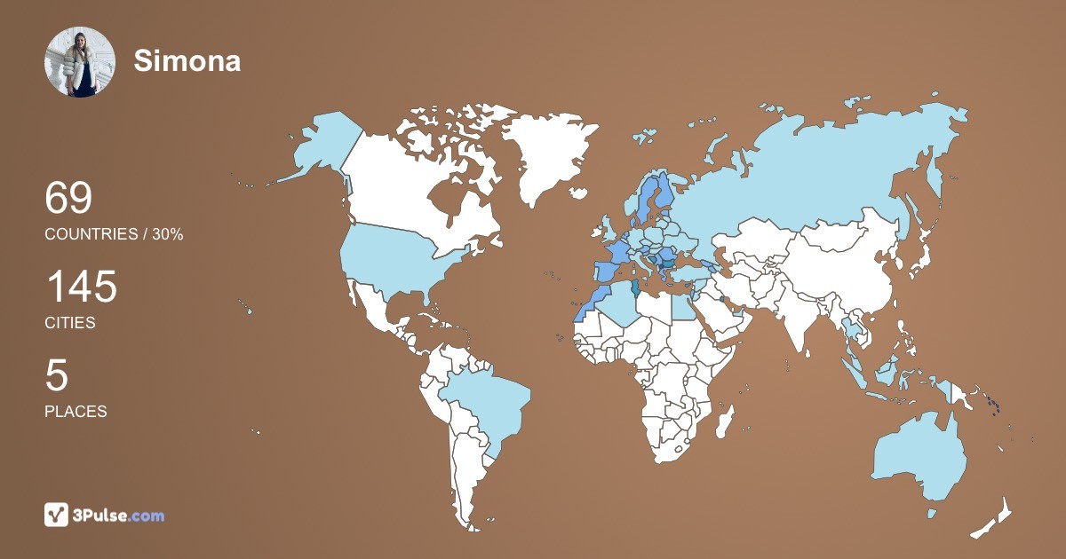 Simona Simovska's Travel Map Image