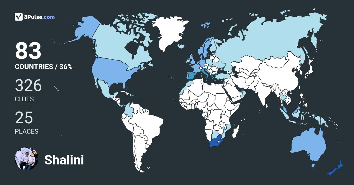 Изображение Карты путешествий Shalini Govender