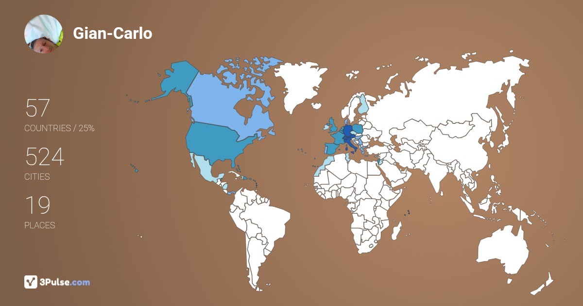 Gian-Carlo Marchetti's Travel Map Image
