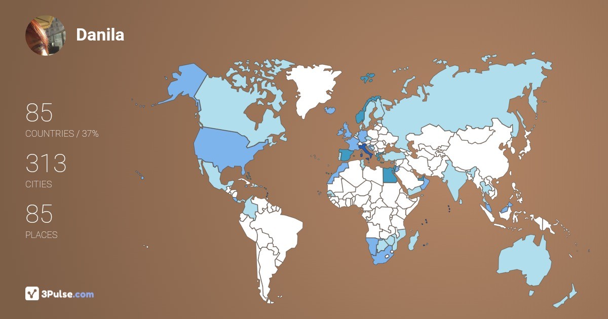 Danila Sassanelli's Travel Map Image