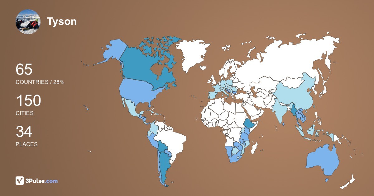 Изображение Карты путешествий Tyson Degenhardt