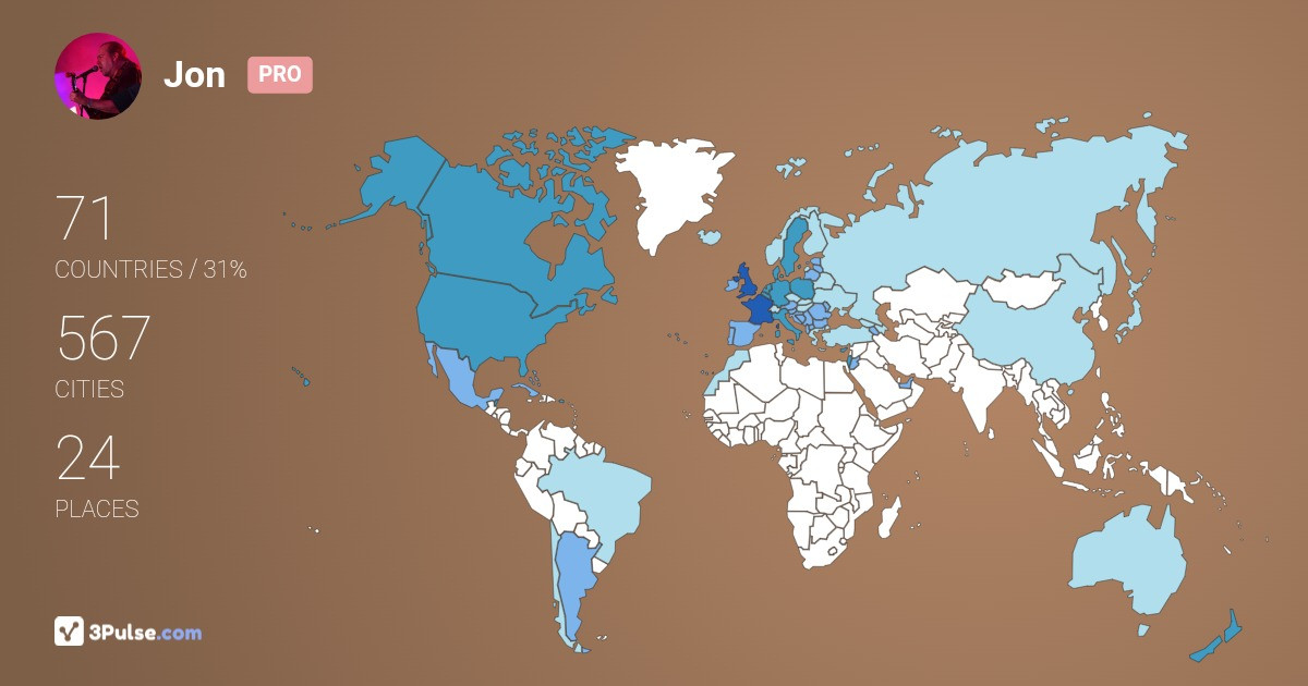 Изображение Карты путешествий Jon Hare