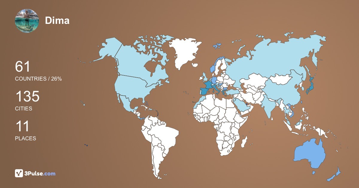 Dima Alexandru's Travel Map Image