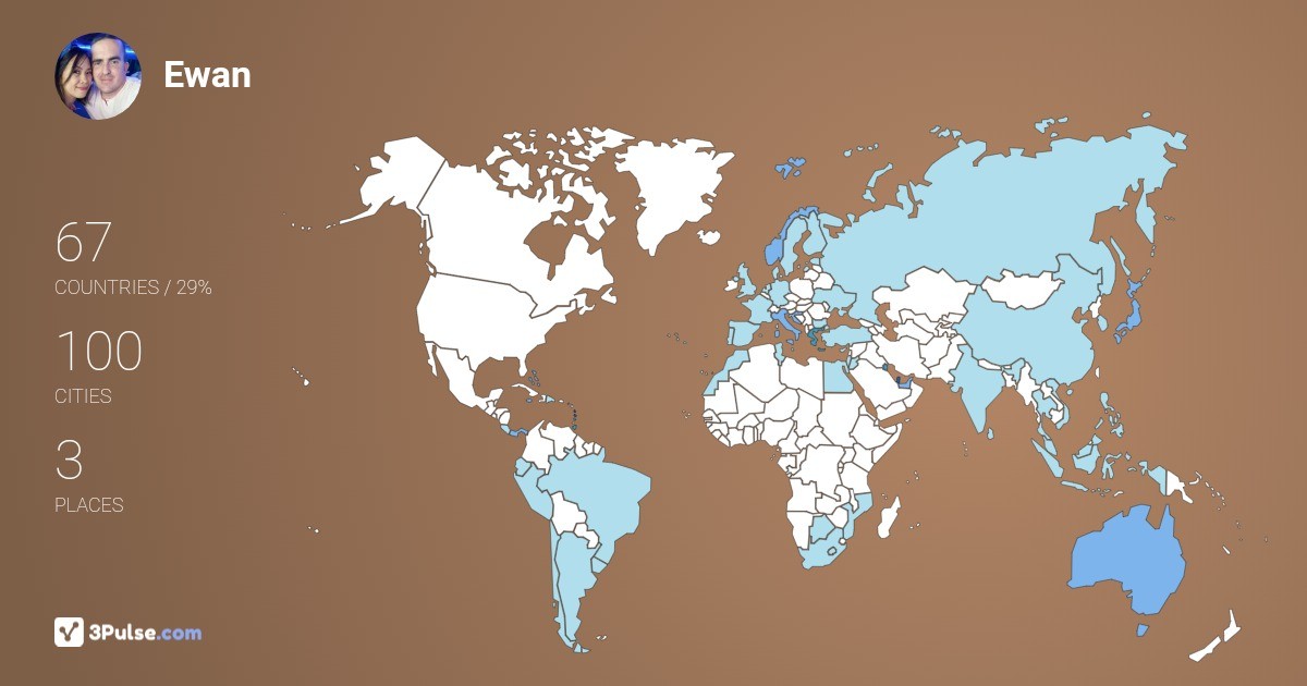 Изображение Карты путешествий Ewan Paterson