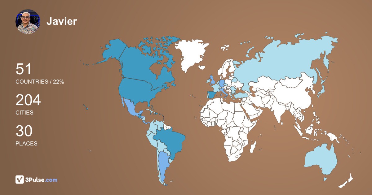 Javier Races's Travel Map Image