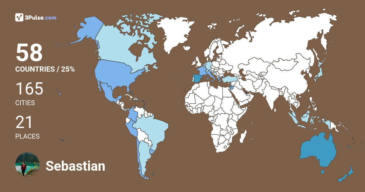 Sebastian Montaez's Travel Map Image