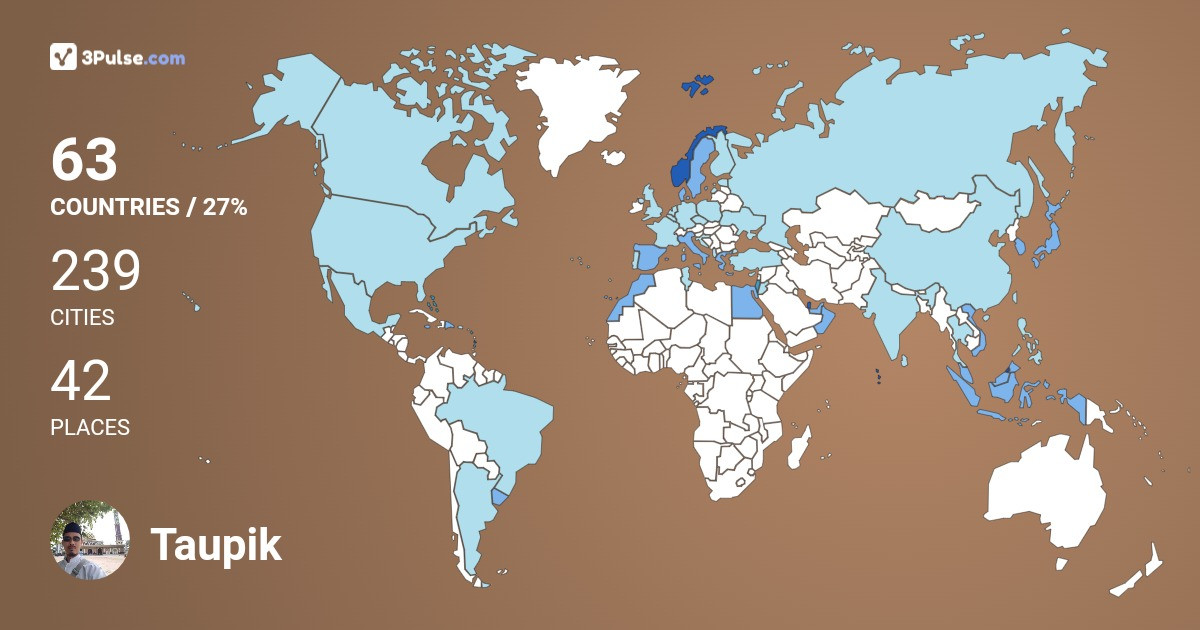 Taupik Hidayat's Travel Map Image