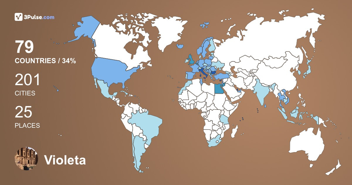 Violeta Sheitanova-Decheva's Travel Map Image