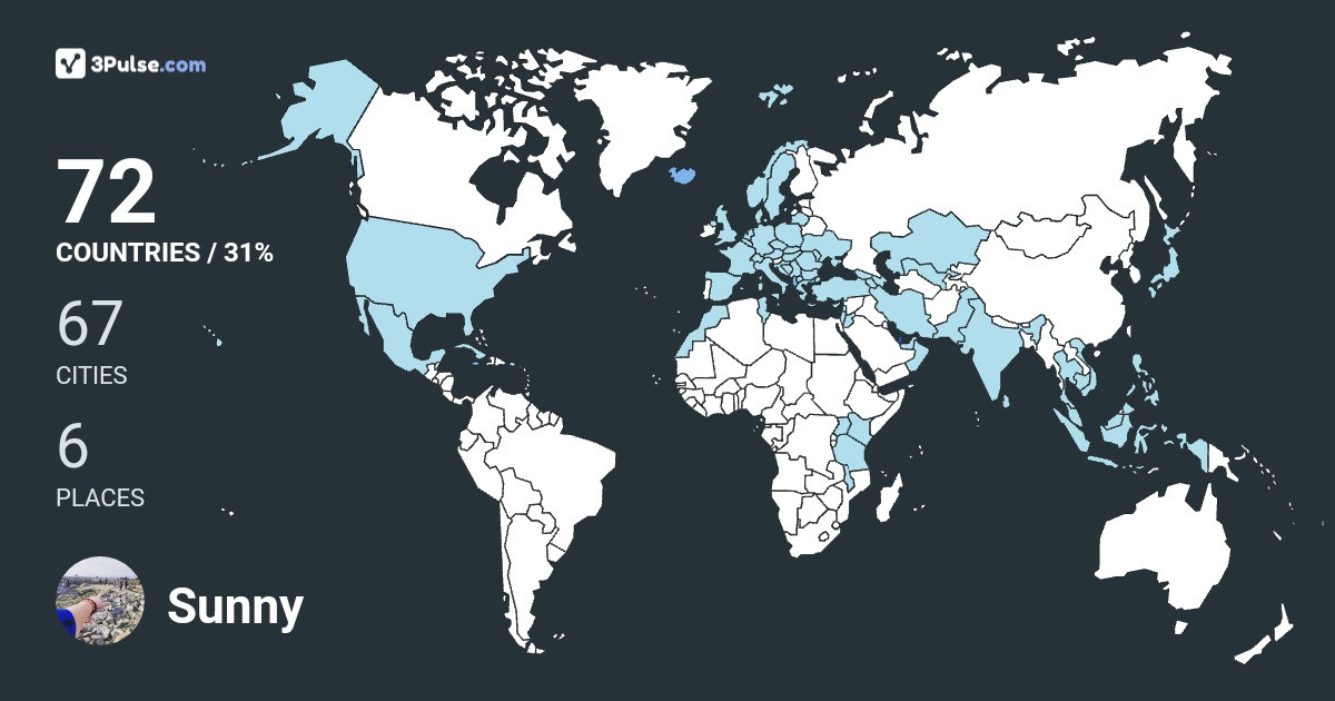 SunFlower St's Travel Map Image