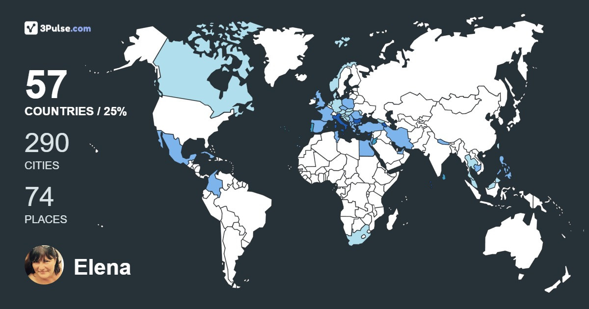 Elena Deyanova's Travel Map Image