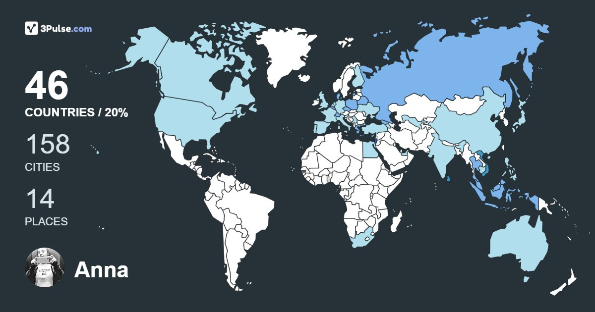 Anna Leybina's Travel Map Image