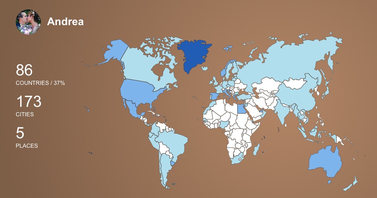 Andrea Falcov's Travel Map Image