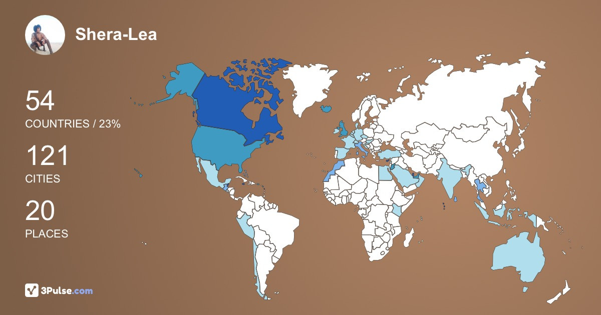 Shera-Lea Saunders's Travel Map Image