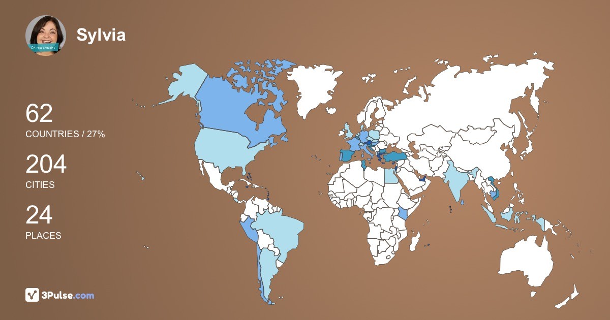 Sylvia Marek's Travel Map Image