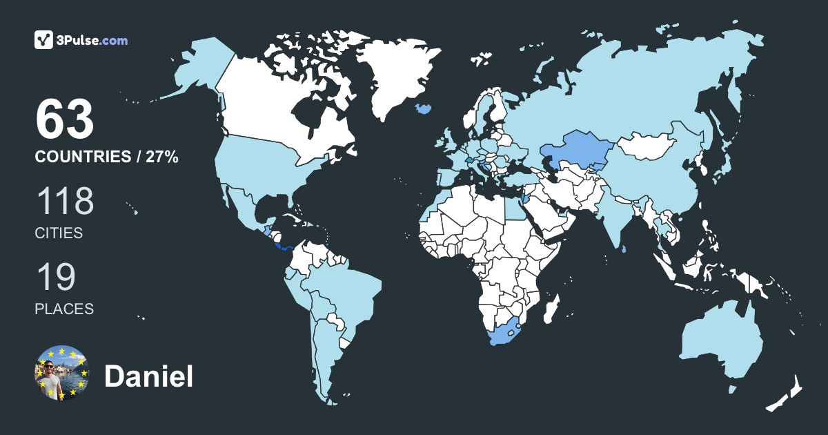 Daniel Chaverri's Travel Map Image