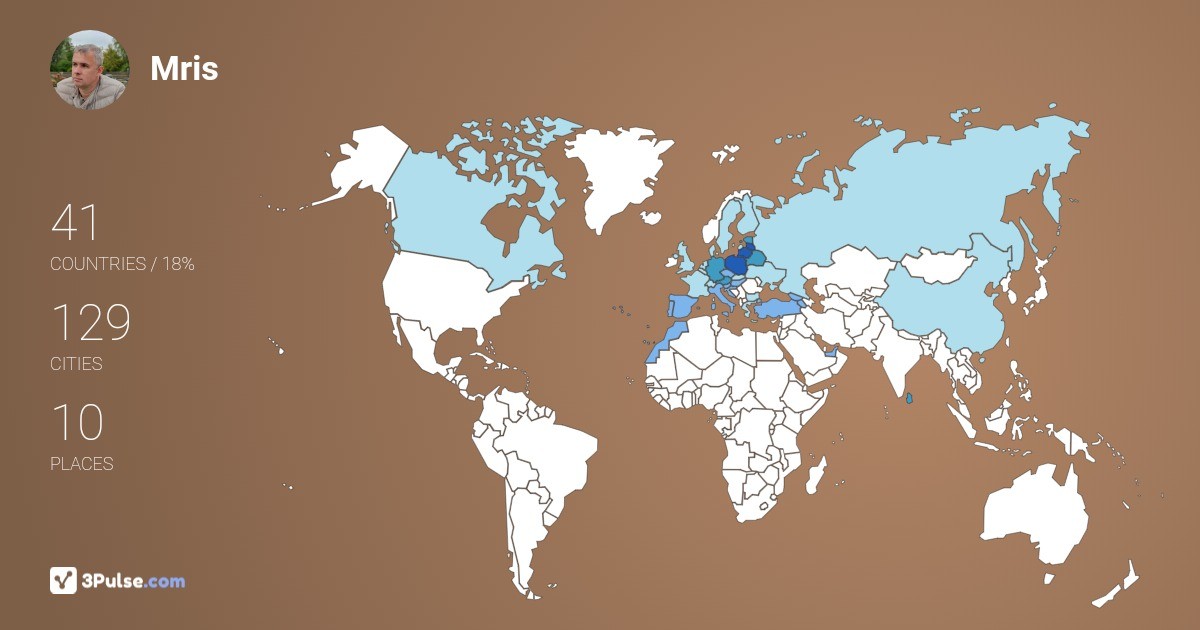 Mris Reinholds's Travel Map Image