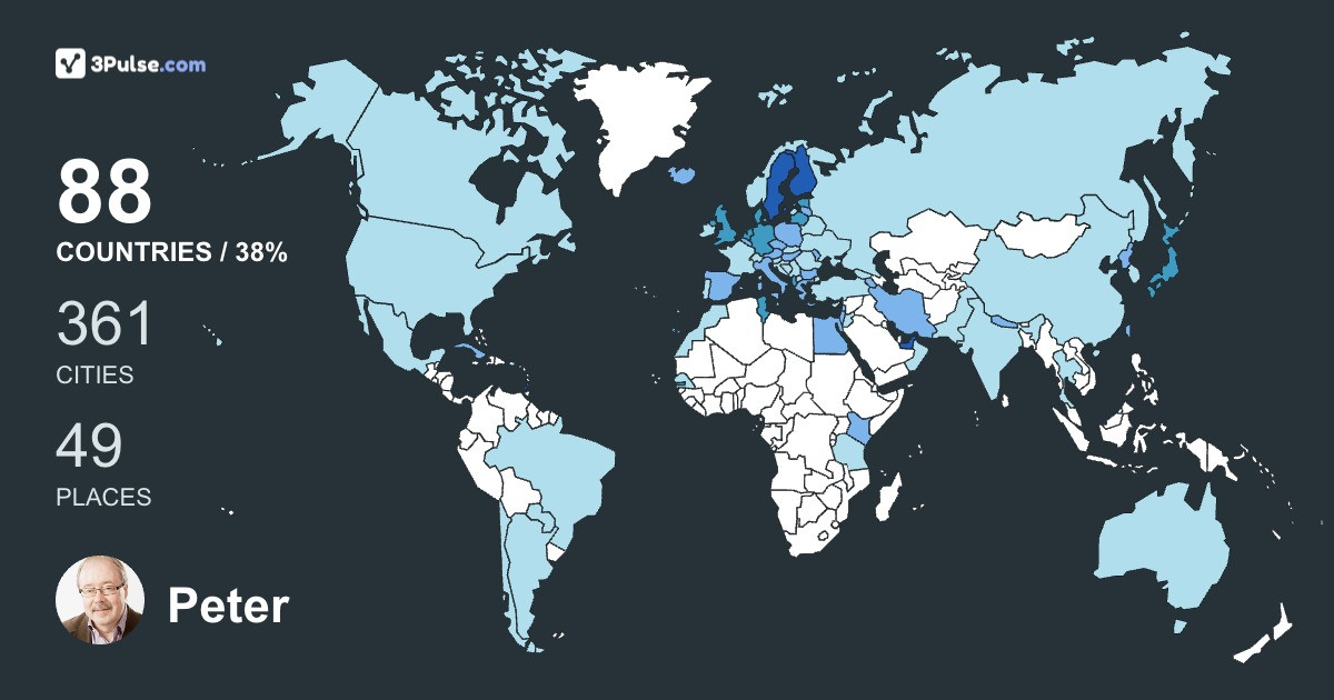 Изображение Карты путешествий Peter Hackman