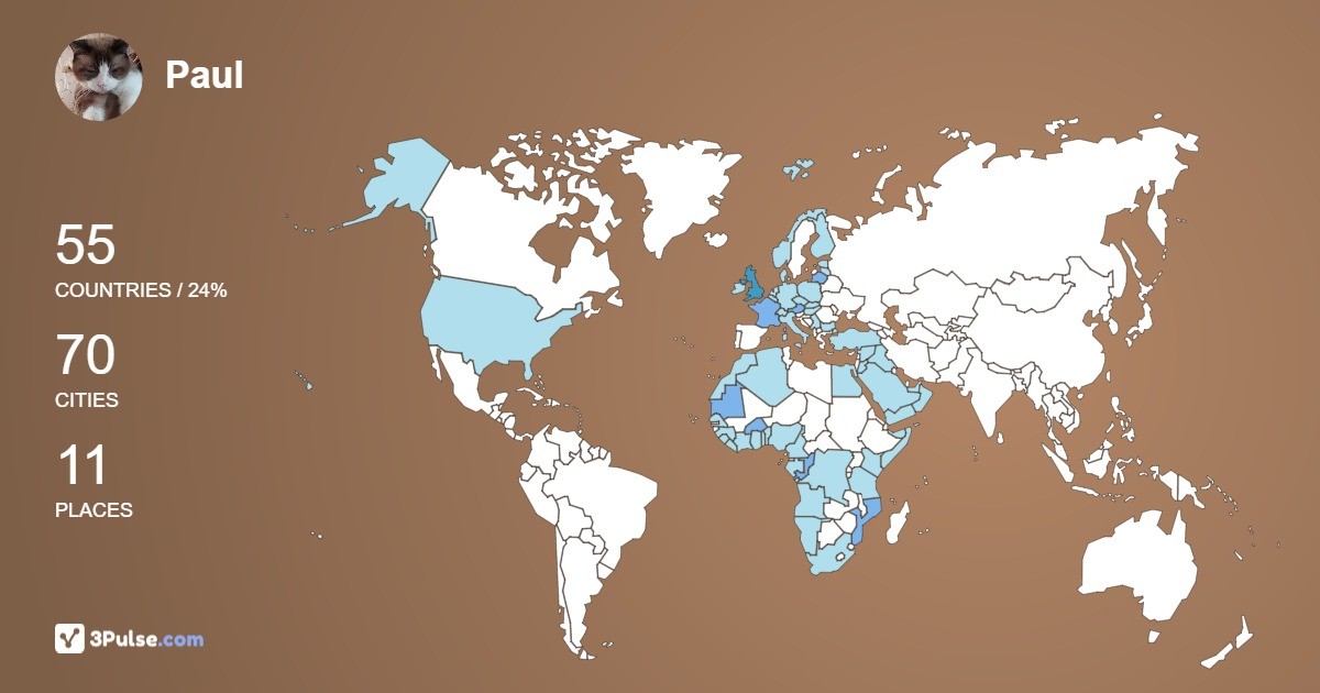 Изображение Карты путешествий Paul Sheriff