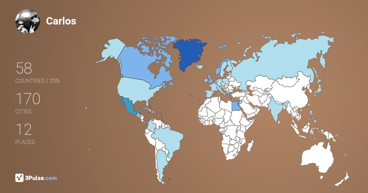 Carlos Elizarraras's Travel Map Image