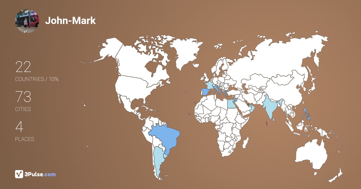 Изображение Карты путешествий John-Mark Caete