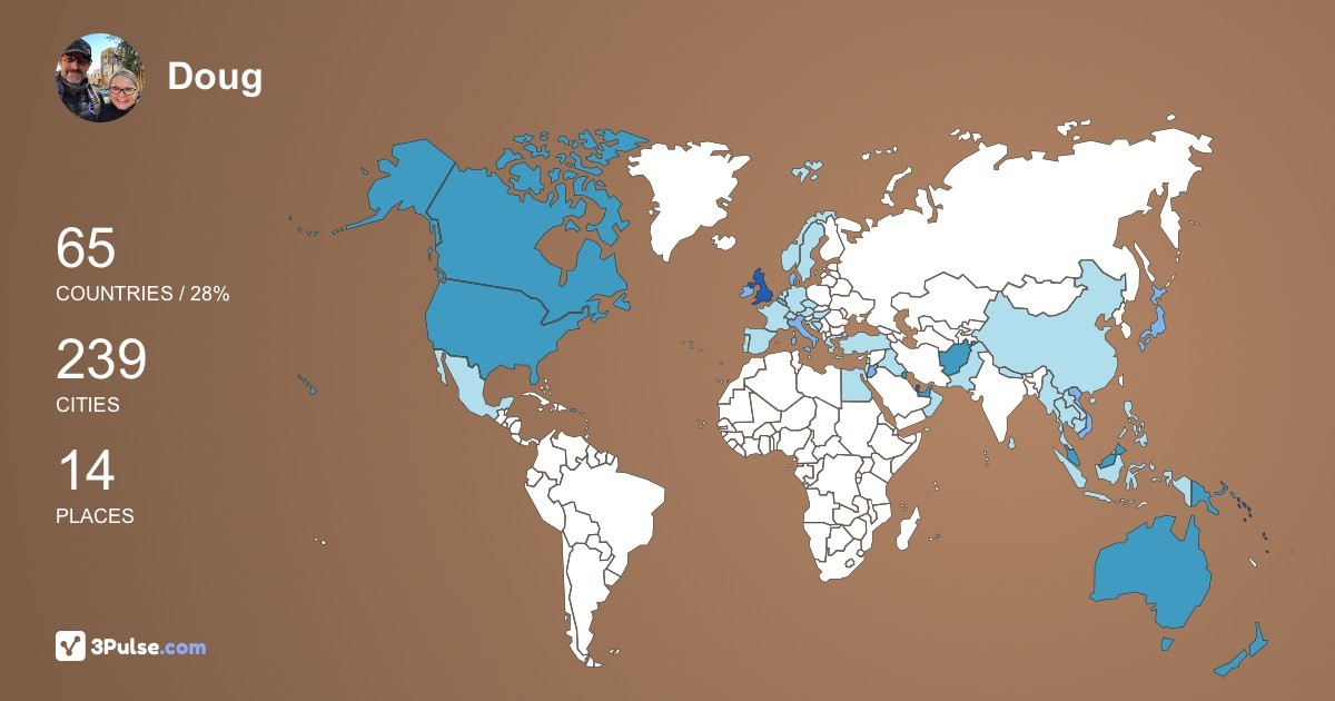 Изображение Карты путешествий Doug Griffiths