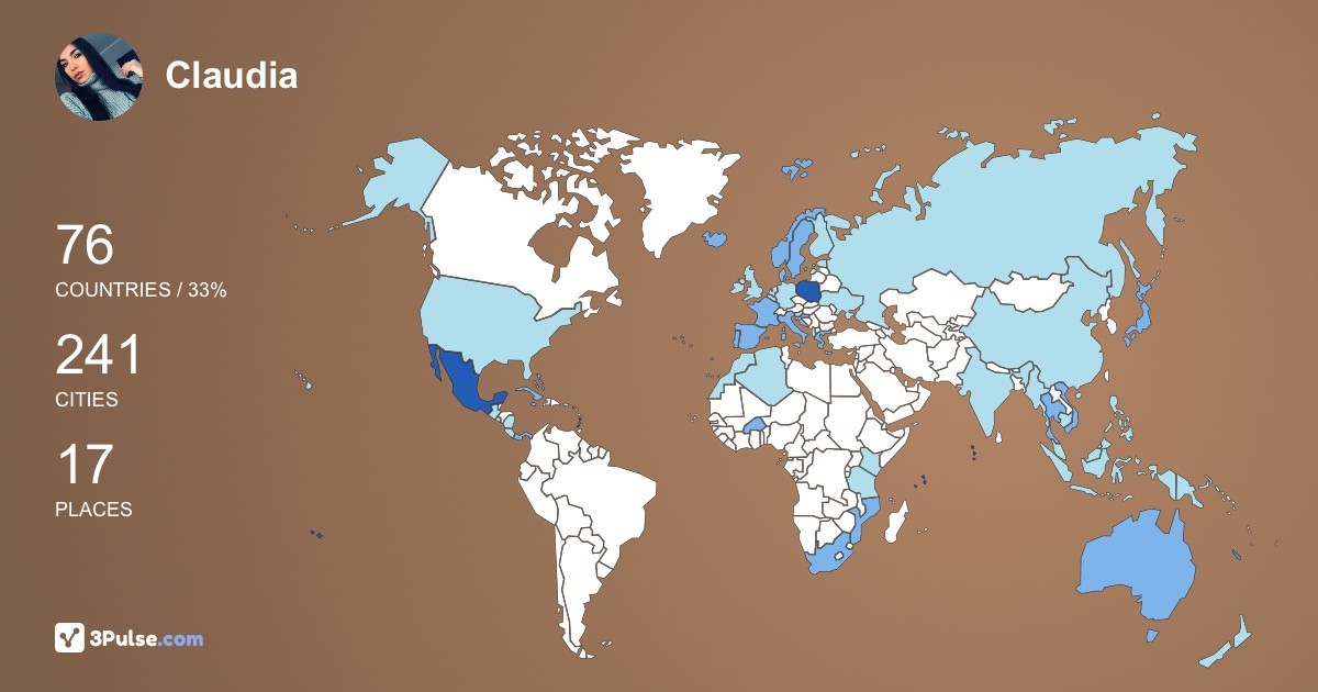 Claudia Gomez's Travel Map Image